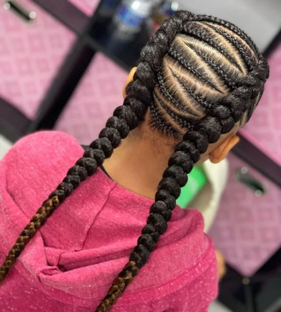 Fishbone Zigzag Patern Braids