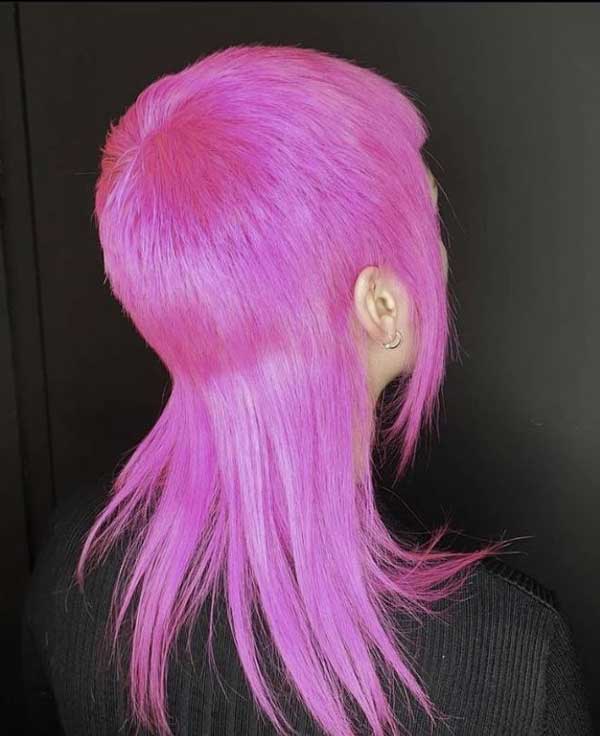 Pink chelsea haircut