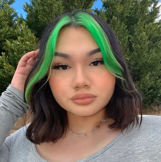 Green And Black Hair