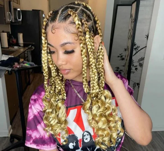 Coi Leray Braids Blonde