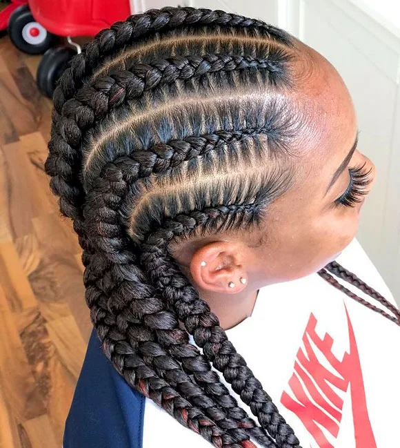 Fishbone cornrow