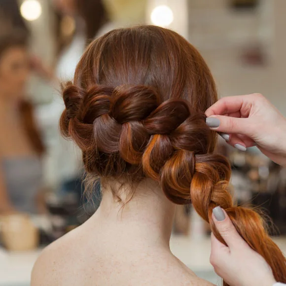 Angled French Braids