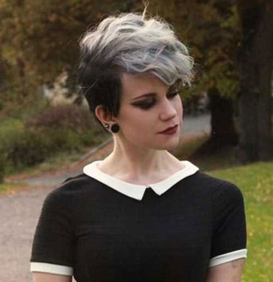 Two Color Pixie Bob with Messy Layers