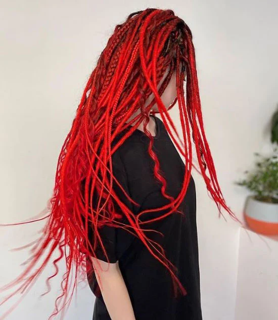 Vibrant Red Locs