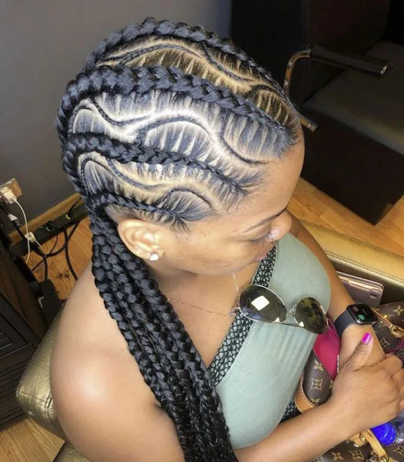 Zigzag Part Stitch Braids