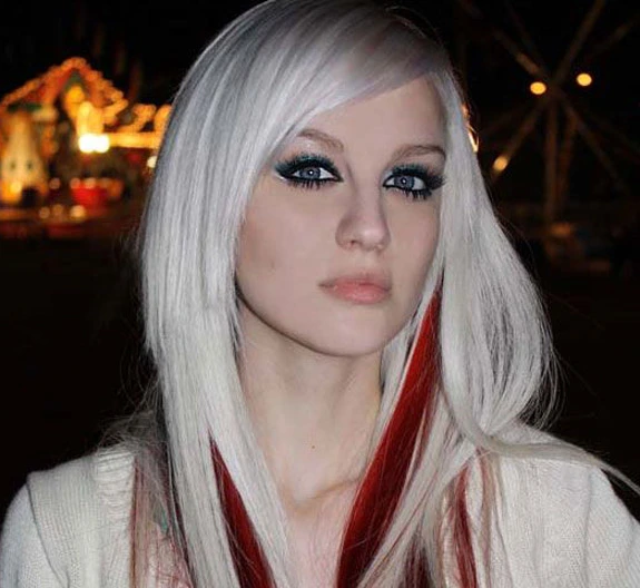 Platinum Blonde With Red Hair