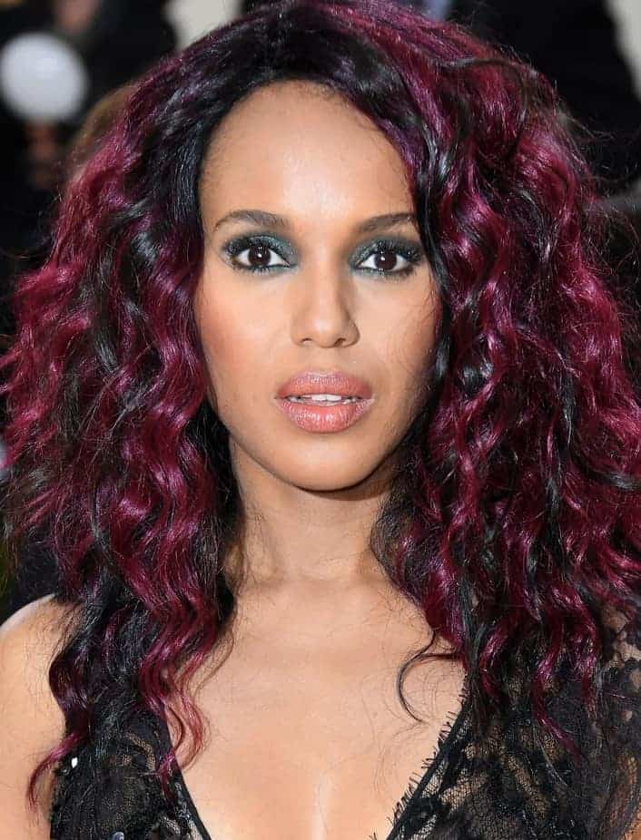 Burgundy for curly hair