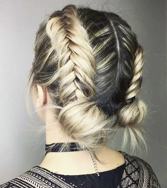 Dutch Braid Buns