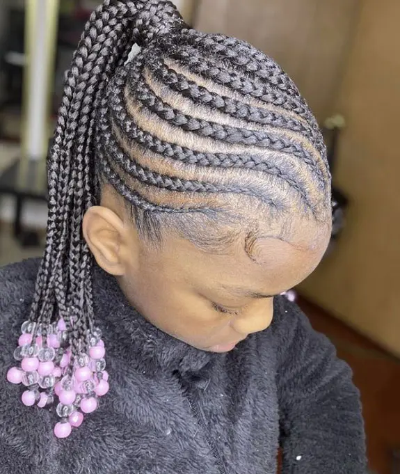 Curvy Stitch Braids with Beads