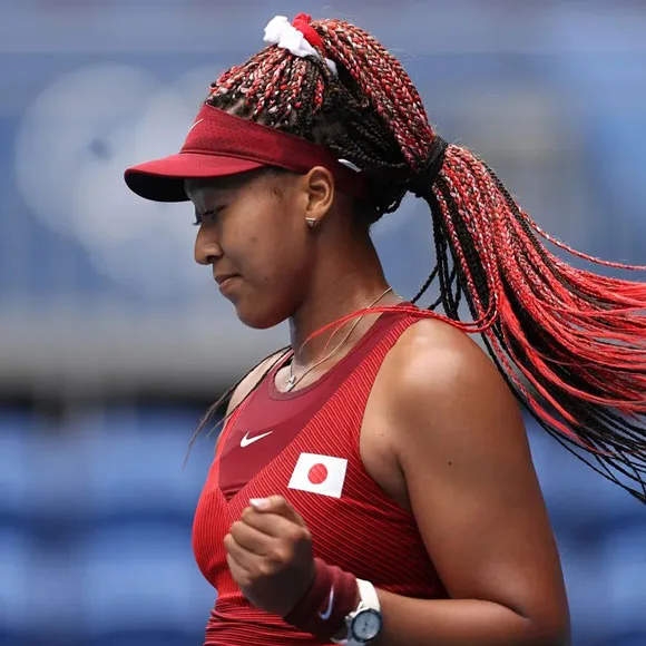 Naomi Osaka red box braids