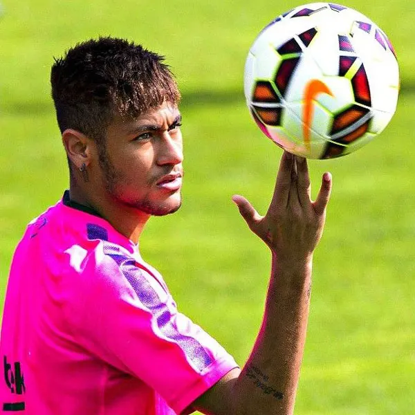 Neymar low fringe hairstyle