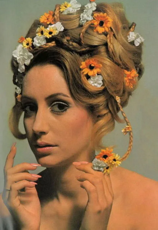 Style Hair with flowers