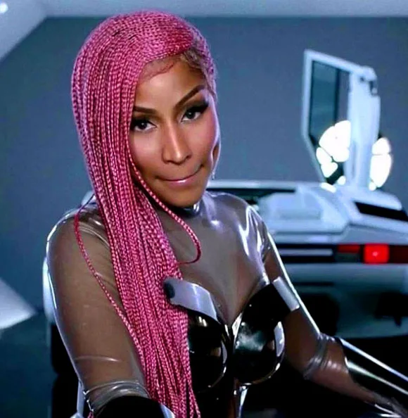 Nicki Minaj red braids