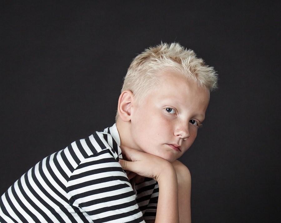 spiky hair with undercut for kids