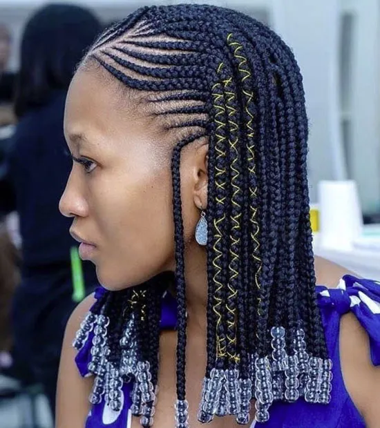 Lemonade Braids With Beads