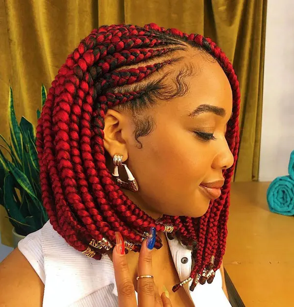 Red Tribal Braids