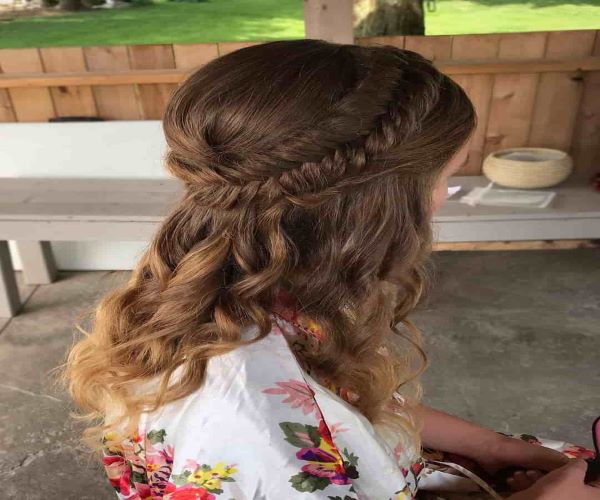 Half-Up Crown Braids