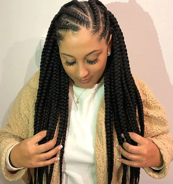 Jumbo Knotless Goddess Braids