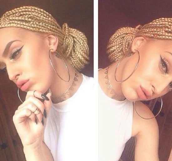 Low Bun White Girl Box braids