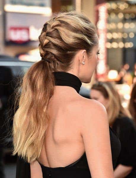 Loose French Braid with undone ponytail