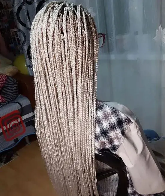 White Blonde Box Braids