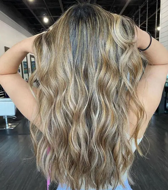 Long Brown with Blonde