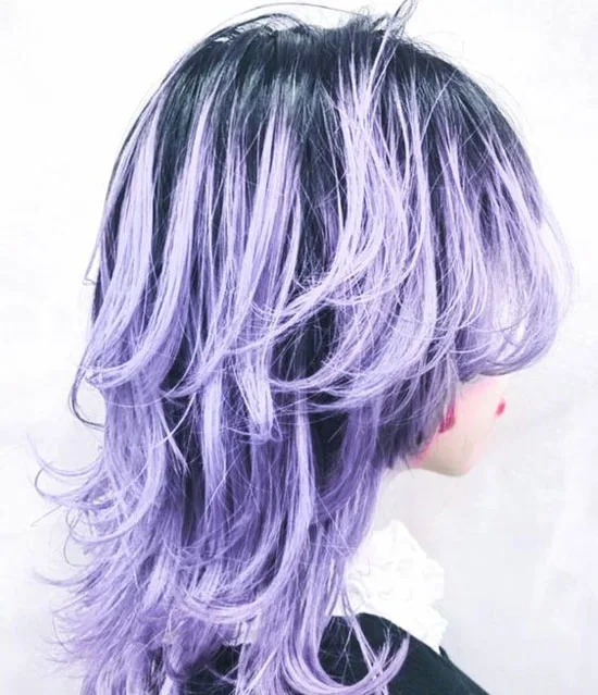 Lavender And Black Jelyfish Hair