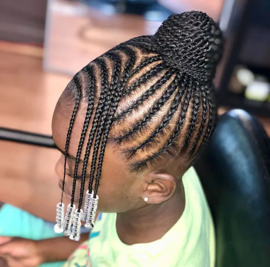 Lemonade Braids with Bun & Braids