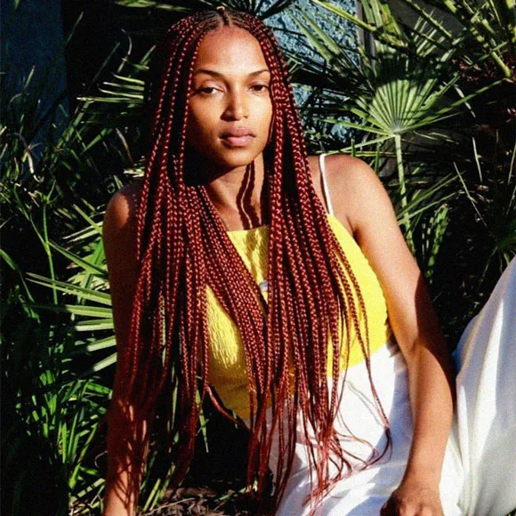 SZA red box braids