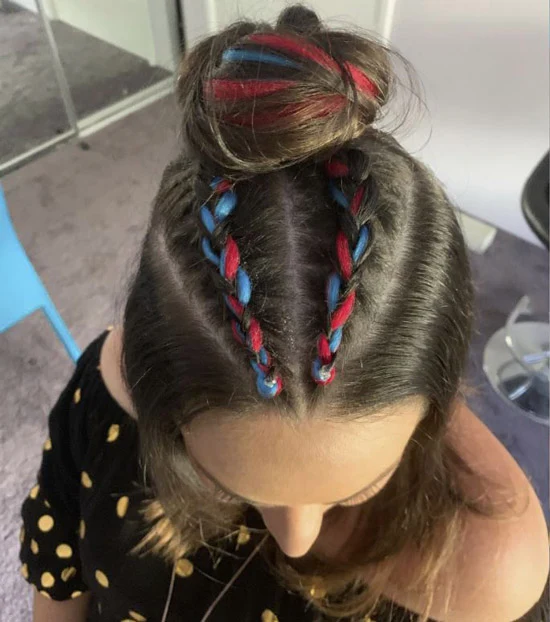 Angled French Braids