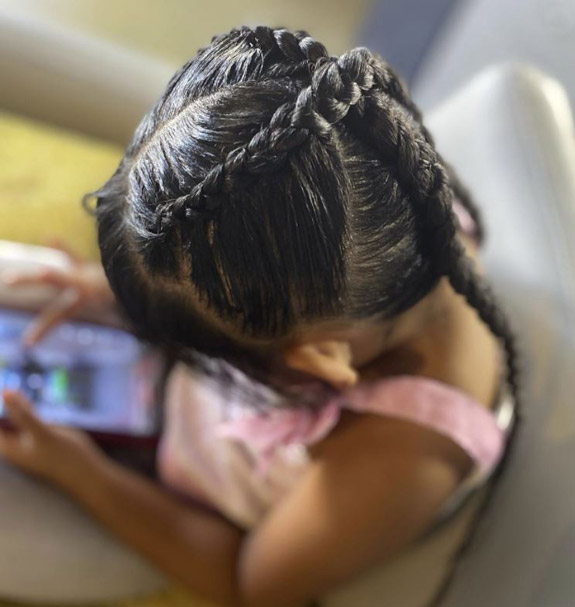 Criss-Cross Dutch Braids with Bangs