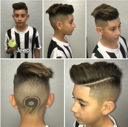 High Fade with Medium Pompadour