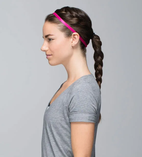 Side Braid with Skinny Headband