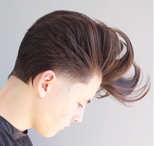 Long Pomp Quiff Boy Haircut