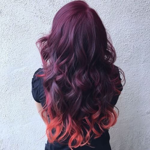 Burgundy Hair for long hair