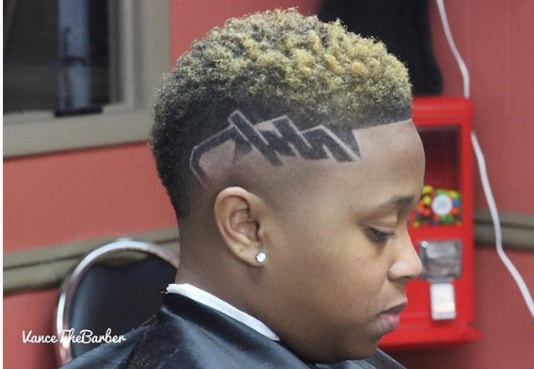 Shaved Side with Design for Black Boy