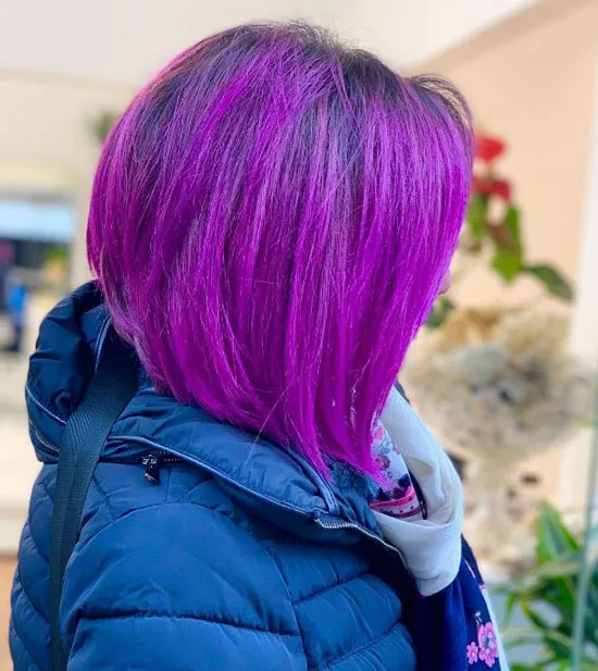 Vibrant Purple Hairstyle