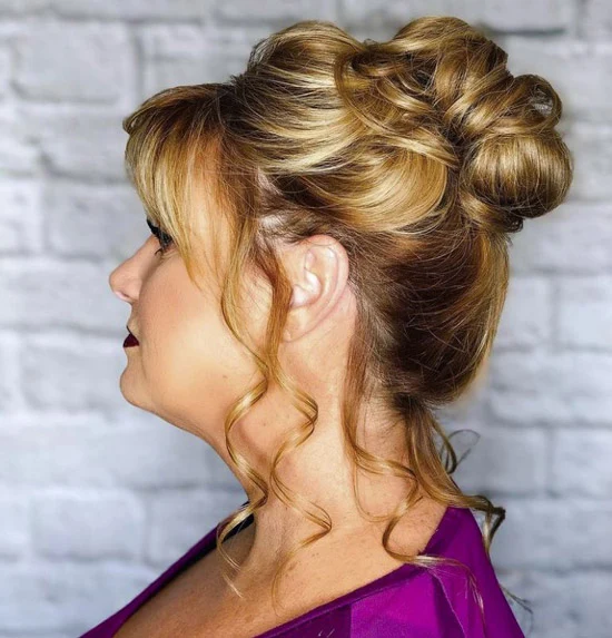 Updo with Bangs