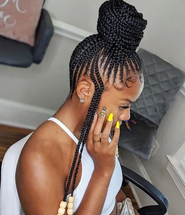 Tribal Braids with Buns