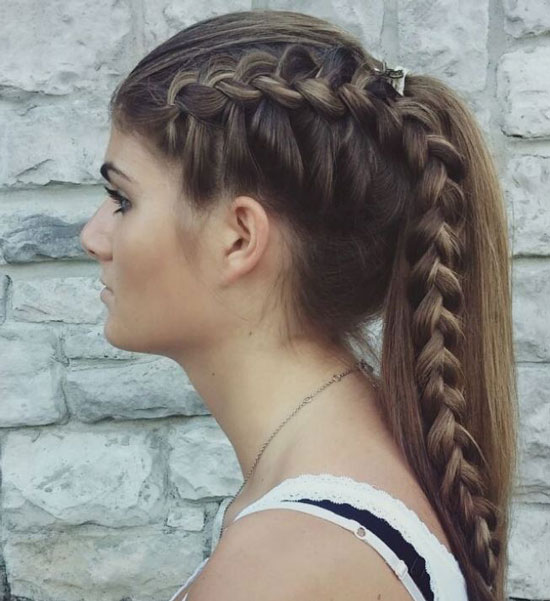 Side Braid Ponytail