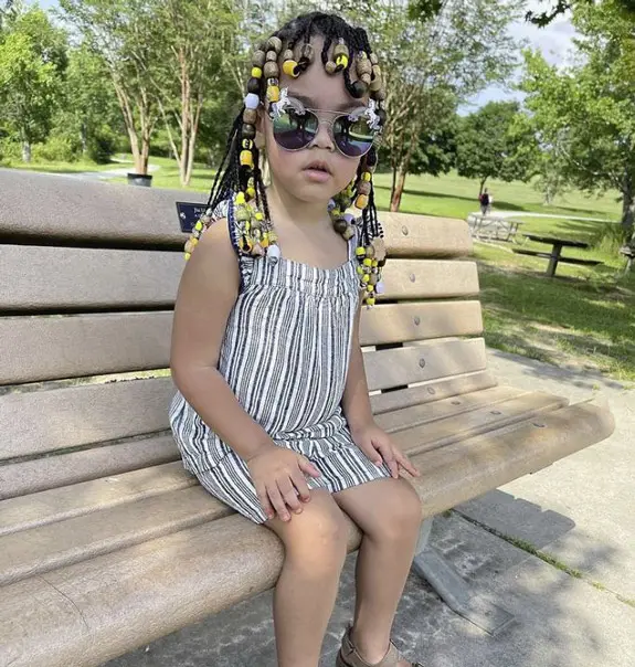 Braided Bangs with Beads