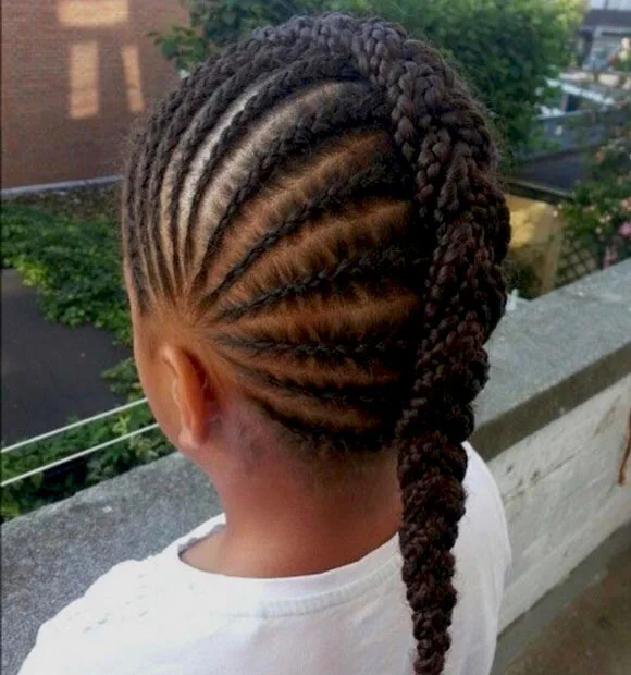 Central cornrow braid