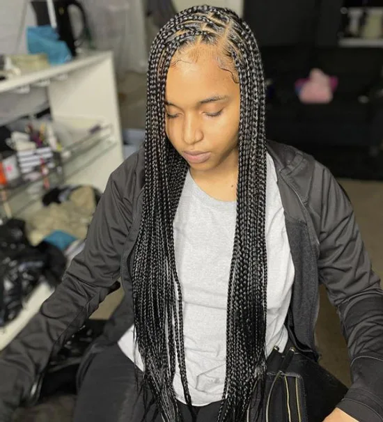 Small Knotless Box Braids