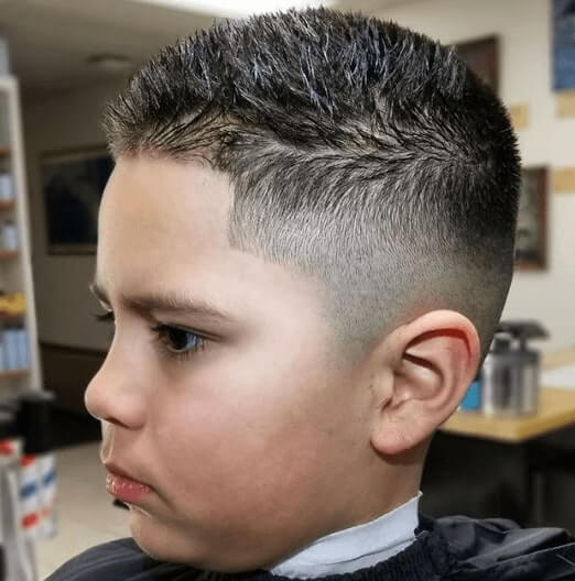 Short Textured Buzz Cut With High Fade