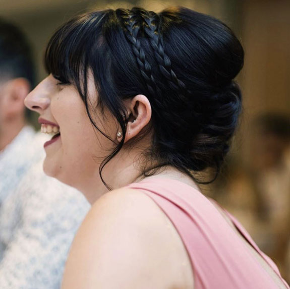 Updo with Bangs