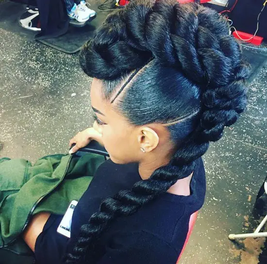 Braided Mohawk Ponytail