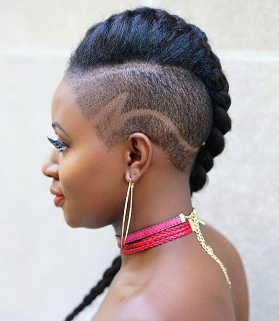 Long Braid Mohawk