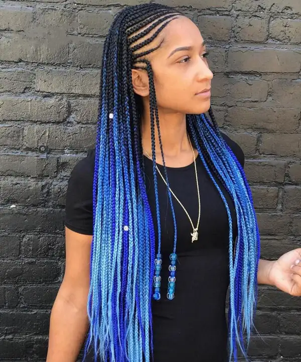 Blue Tribal Braids