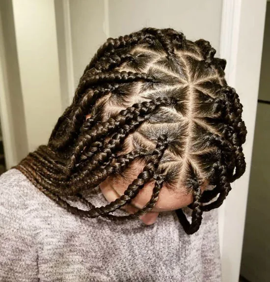 Triangle Medium Box Braids