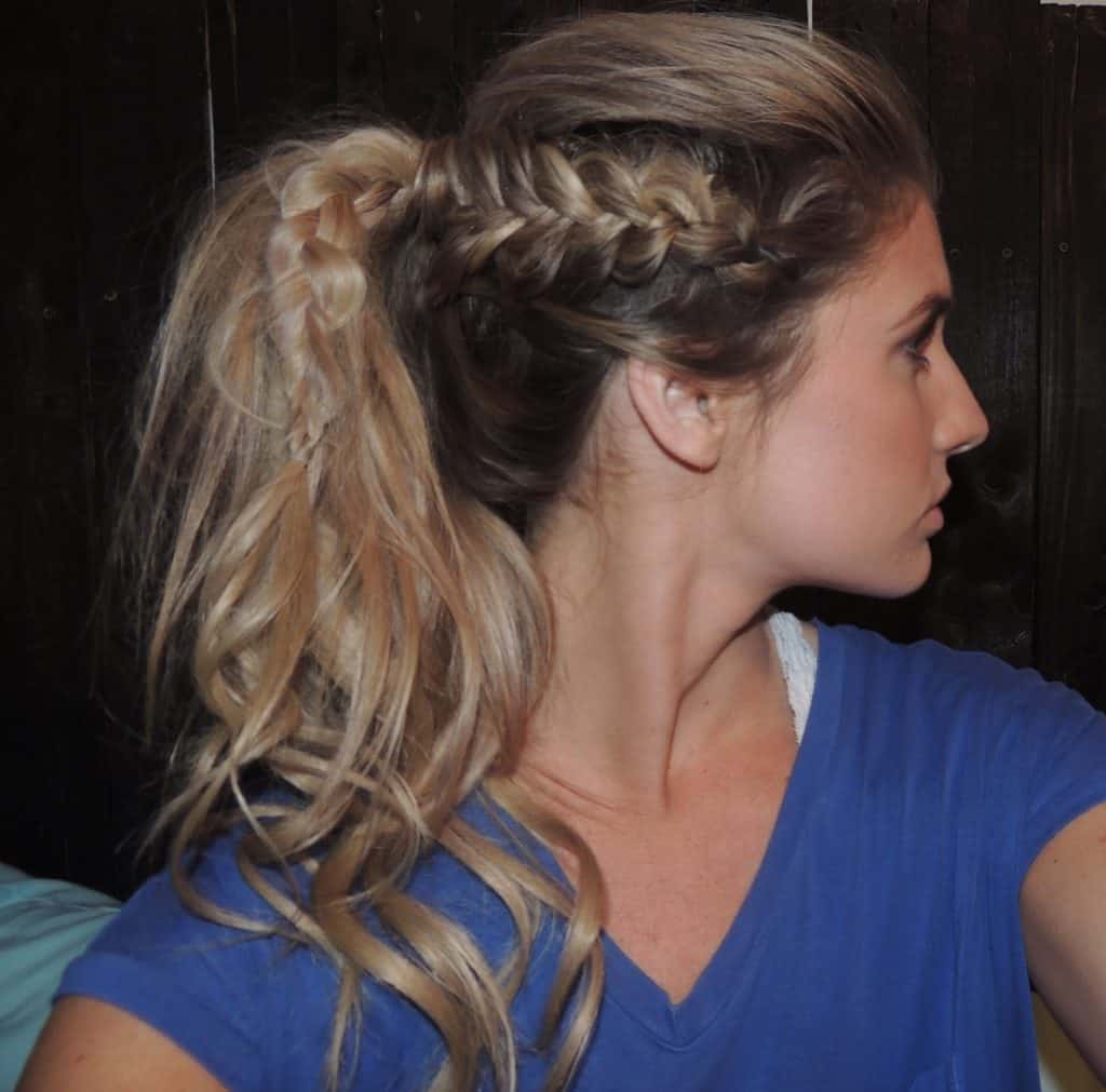 Side Dutch Braid Ponytail